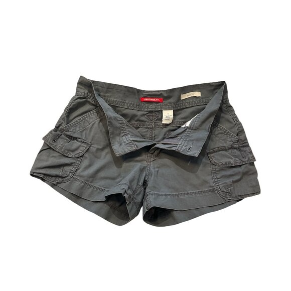 UNIONBAY Utility Shorts Junior Sz 3 Boy Fit 100% Cotton Union Bay Grey 6 Pockets - Picture 2 of 7